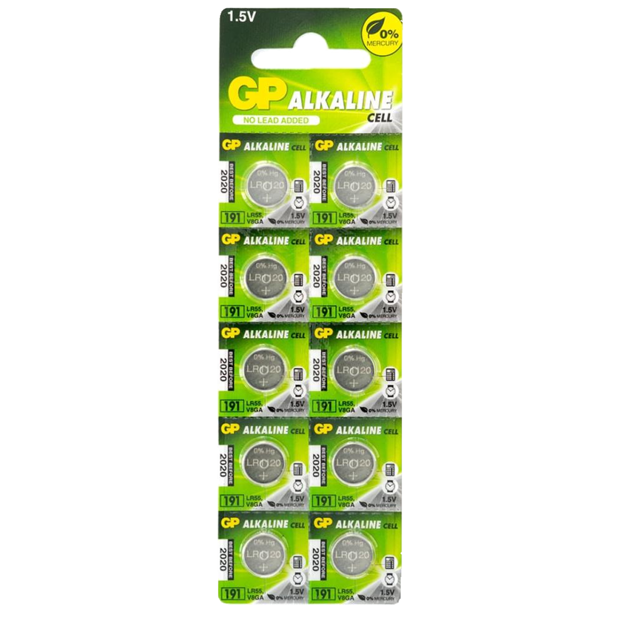 GP191-C10-BATERIA GP ALCALINA LR1120 BLISTER X 10
