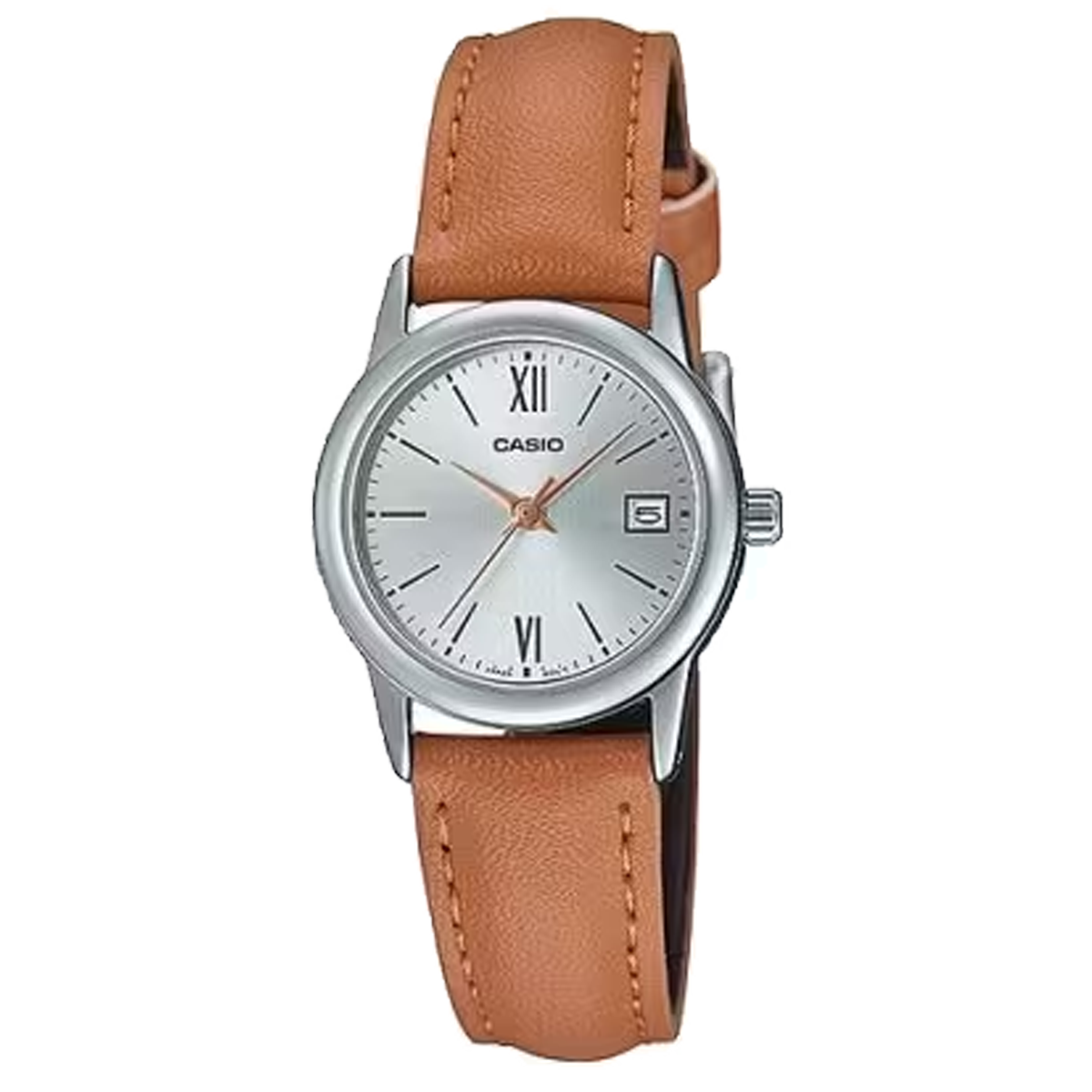 LTP-V002L-RELOJ CASIO P/CUERO CALENDARIO DAMA-7B3UD
