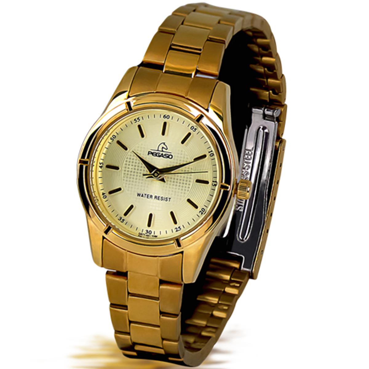 P6492G-RELOJ PEGASO METALICO DORADO-181801A