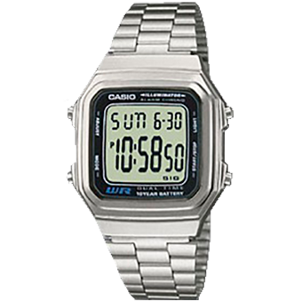 A178WA-RELOJ CASIO P/M DIGITAL ACERO-1ADF