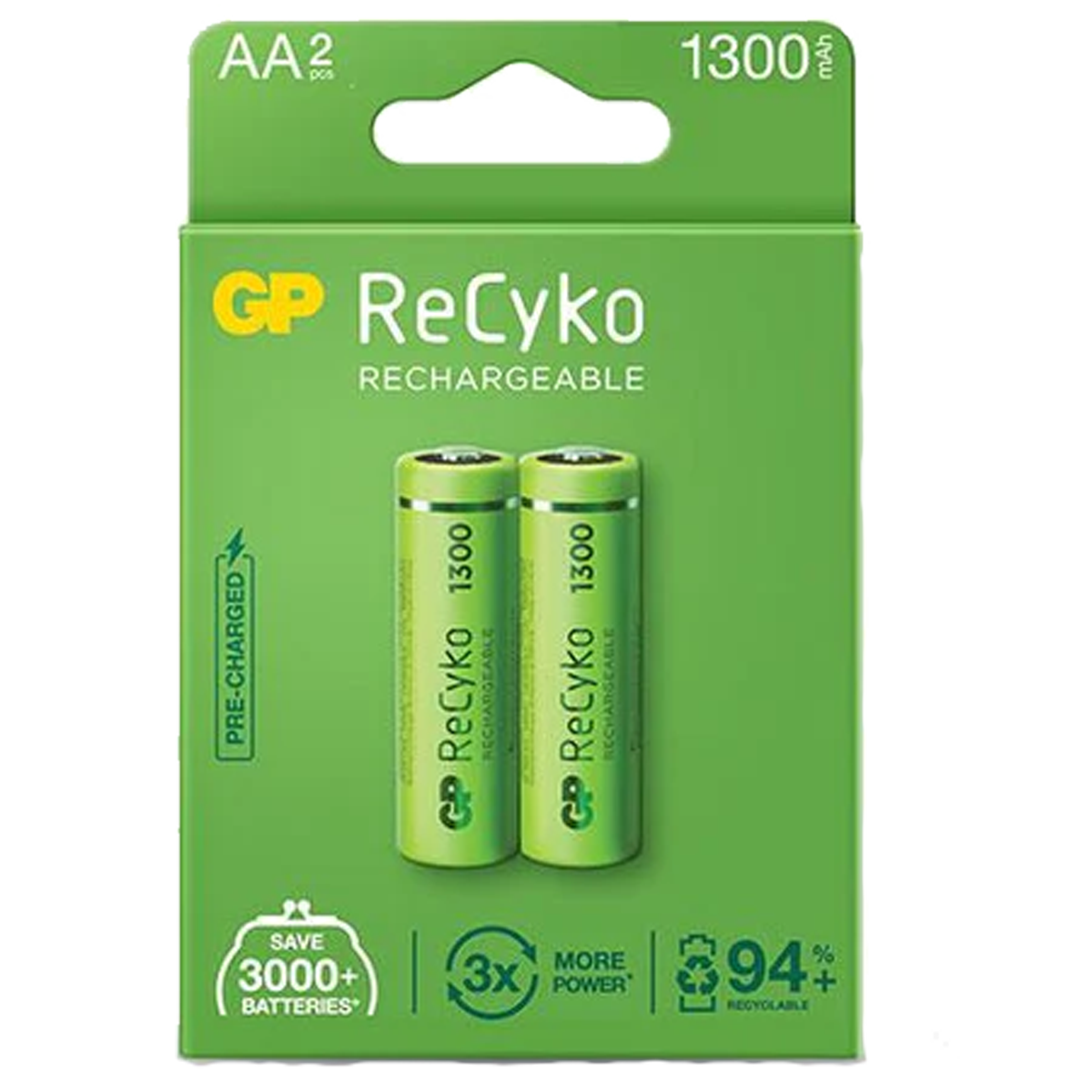 GP130AAHCE-2EB2-BATERIA GP AA RECARGABLE 1300 mAh BL X 2