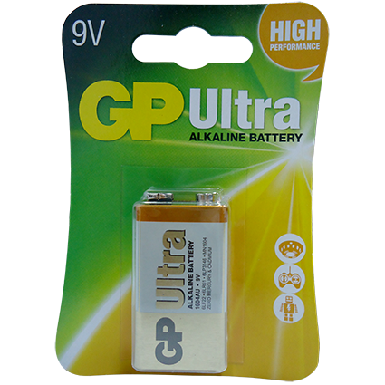 GP1604AUP-5U1-BATERIA GP 9V PLUS ULTRA ALKALINA