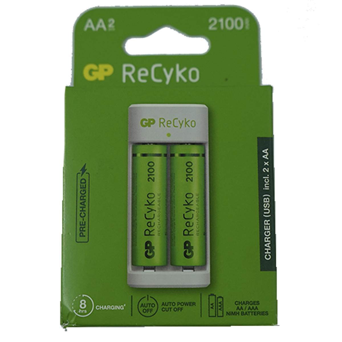 GPE211210AAHC2B-CARGADOR GP CON 2BAT. DE 2100MAh