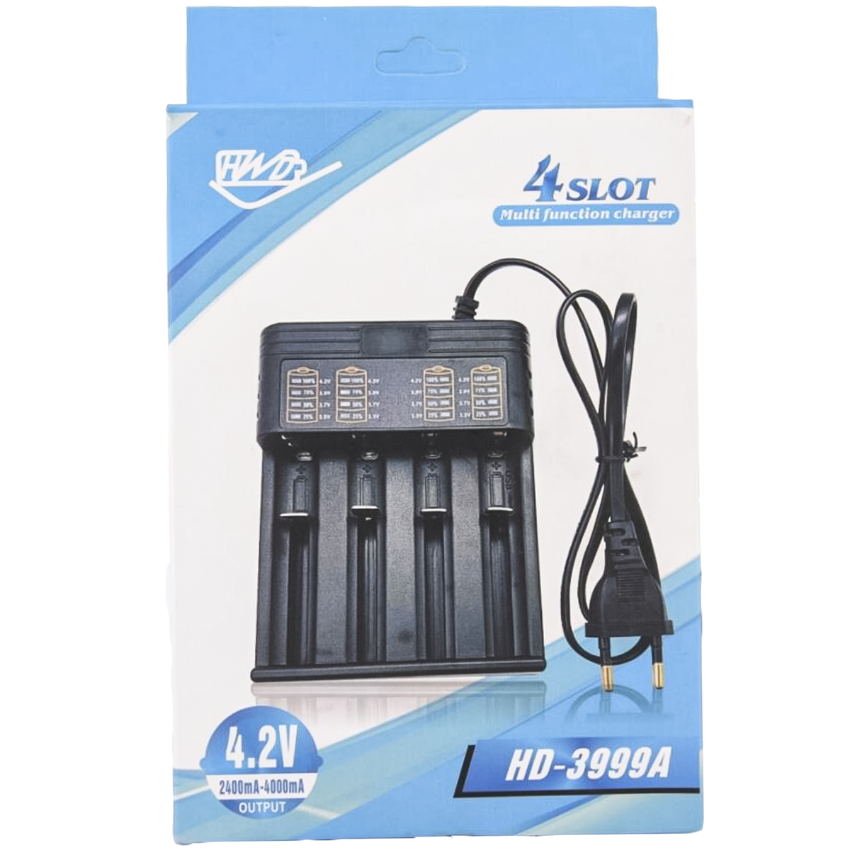 HD-3999A-CARGADOR DE BATERIA 18650 PARA 4 UNIDADE