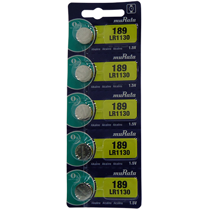 LR1130-M-BATERIA MURATA ALCALINA 1.5 V. BL. X 5