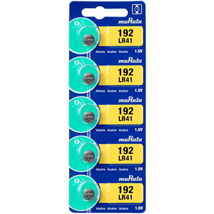 LR41-M-BATERIA MURATA ALCALINA 1.5 V. BL. X 5