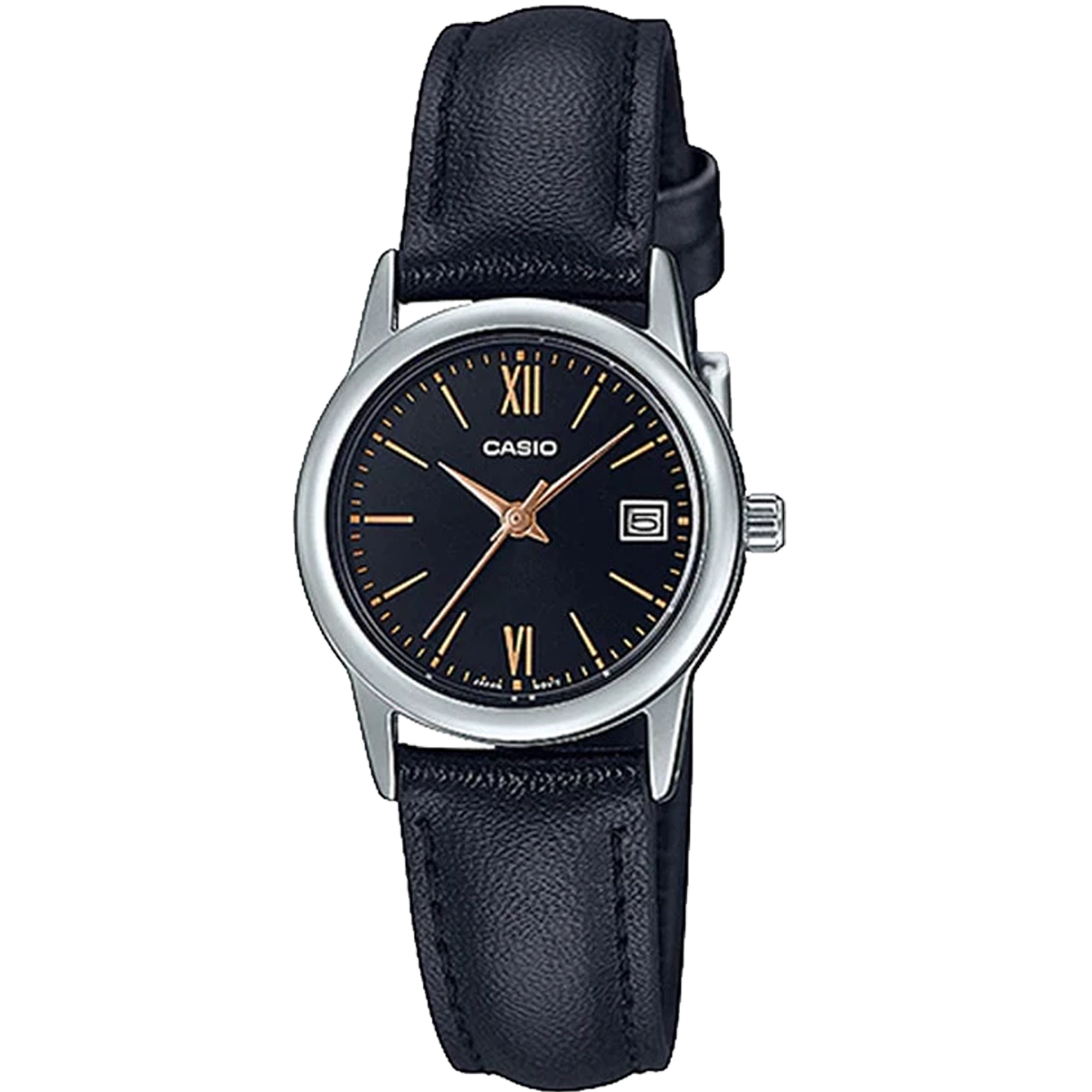 LTP-V002L-1B3UD-RELOJ CASIO P/CUERO CALENDARIO