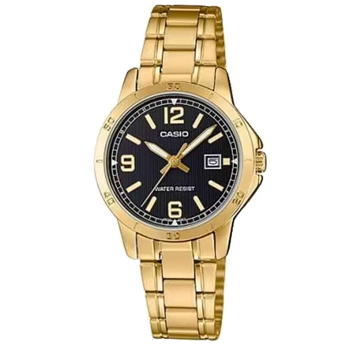 LTP-V004G-RELOJ CASIO P/M DORADO CALENDARIO DAMA-1BUDF