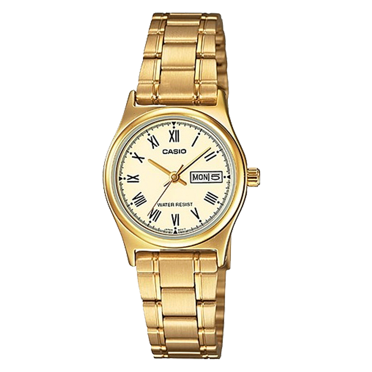 LTP-V006G-RELOJ CASIO P/M DORADO DOBLE CALENDARIO-7BUDF