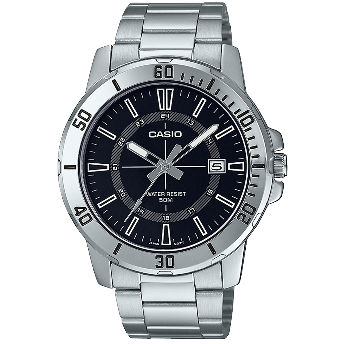 MTP-VD01D-RELOJ CASIO P/M ACERO CALENDARIO-1CVUDF