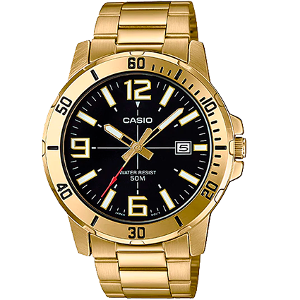 MTP-VD01G-RELOJ CASIO P/M ACERO DORADO 50m CALEND-1BVUD