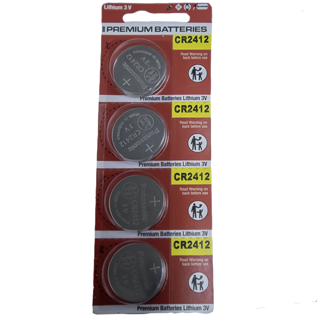 P-CR2412-BATERIA PANASONIC LITHIUM 3V BLISTER X 4