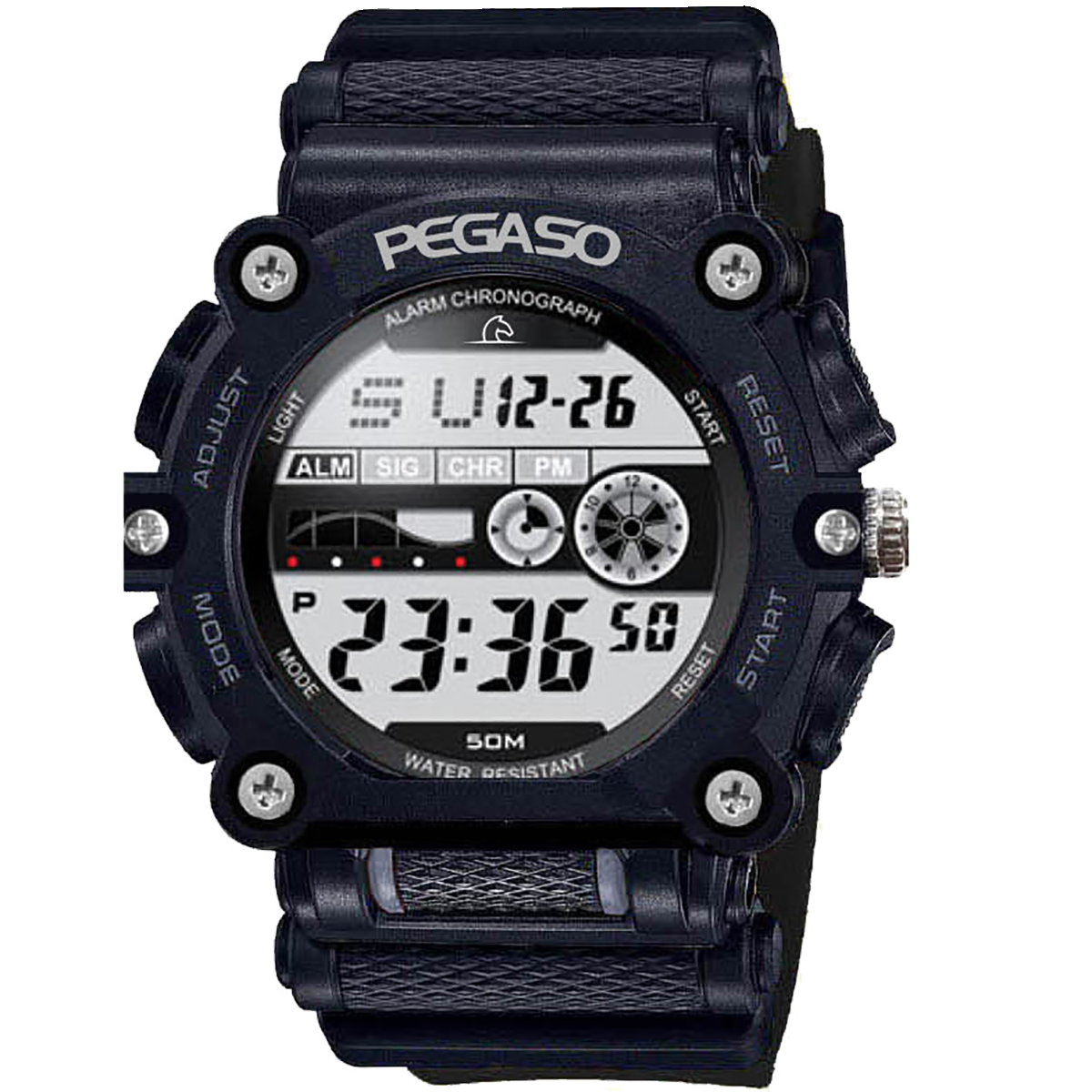 P2205D-RELOJ PEGASO PLASTICO DIGTAL ILLUMINATOR-0101