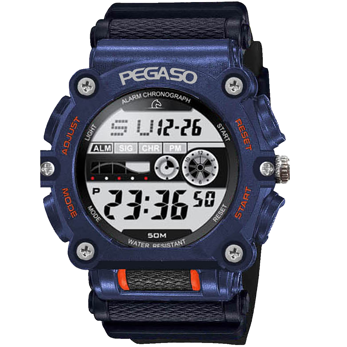 P2205D-RELOJ PEGASO PLASTICO DIGTAL ILLUMINATOR-0116