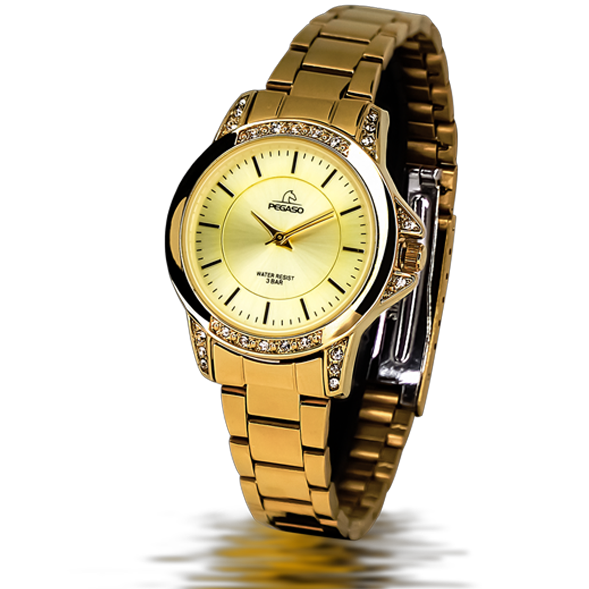 P6481G-RELOJ PEGASO FASHION DORADO-181801A