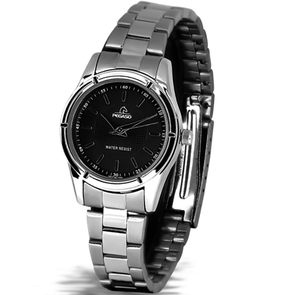 P6492S-RELOJ PEGASO METALICO PLATEADO-070101A