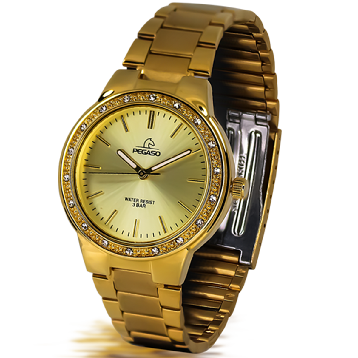 P6506G-RELOJ PEGASO FASHION DORADO-181801A