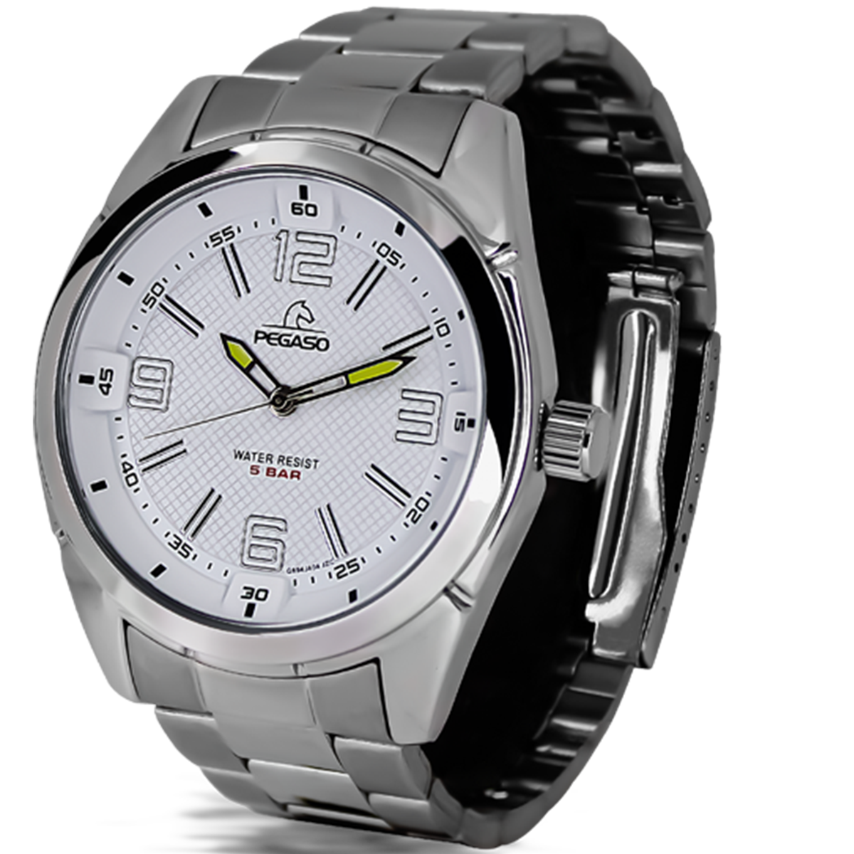 P6513S-RELOJ PEGASO METALICO PLATEADO-072201A