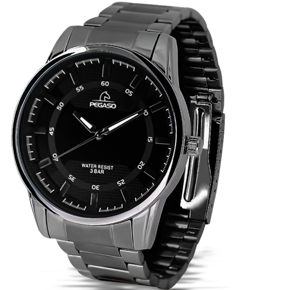 P6517S-RELOJ PEGASO METALICO PLATEADO-070101A