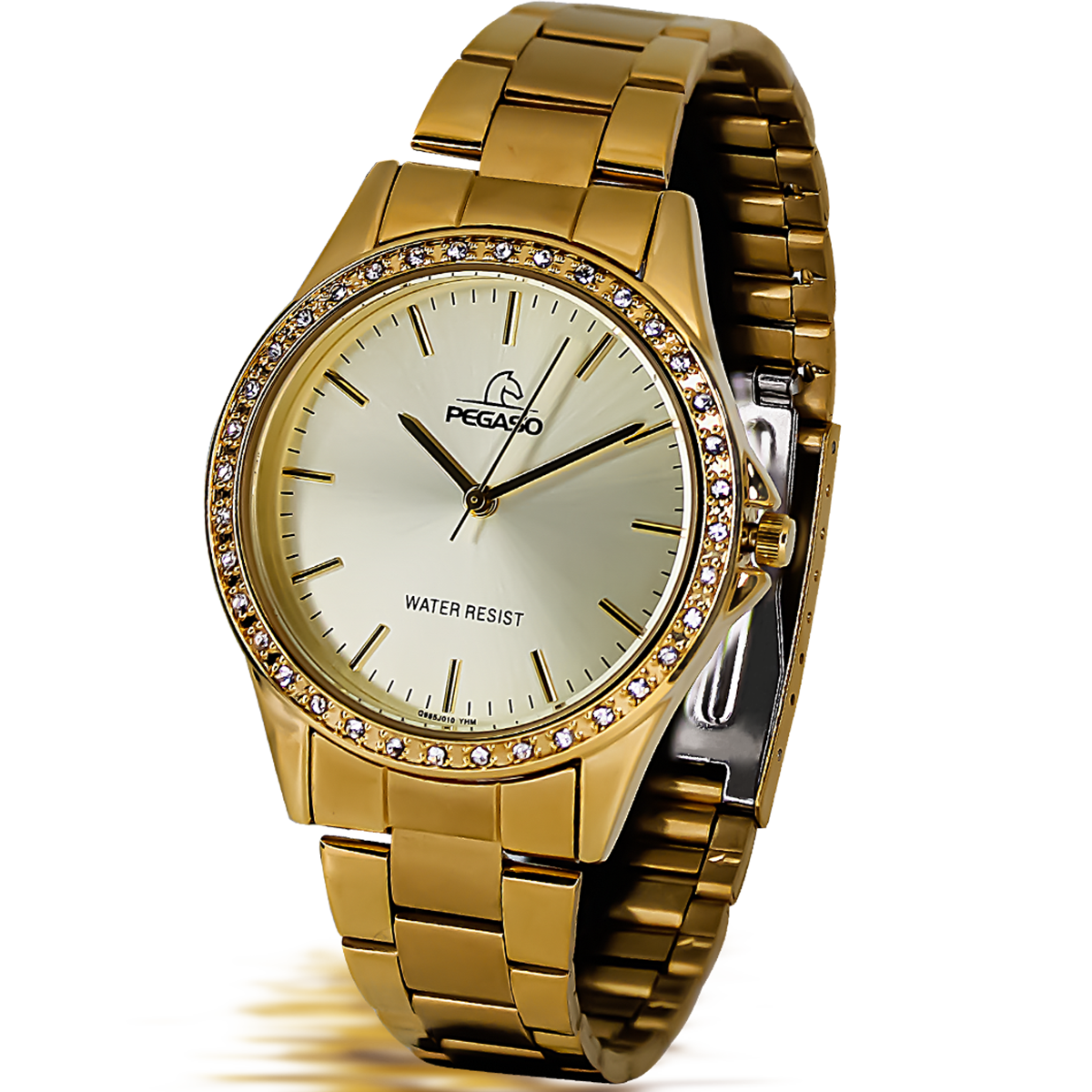 P6539G-RELOJ PEGASO METALICO DORADO-181801A