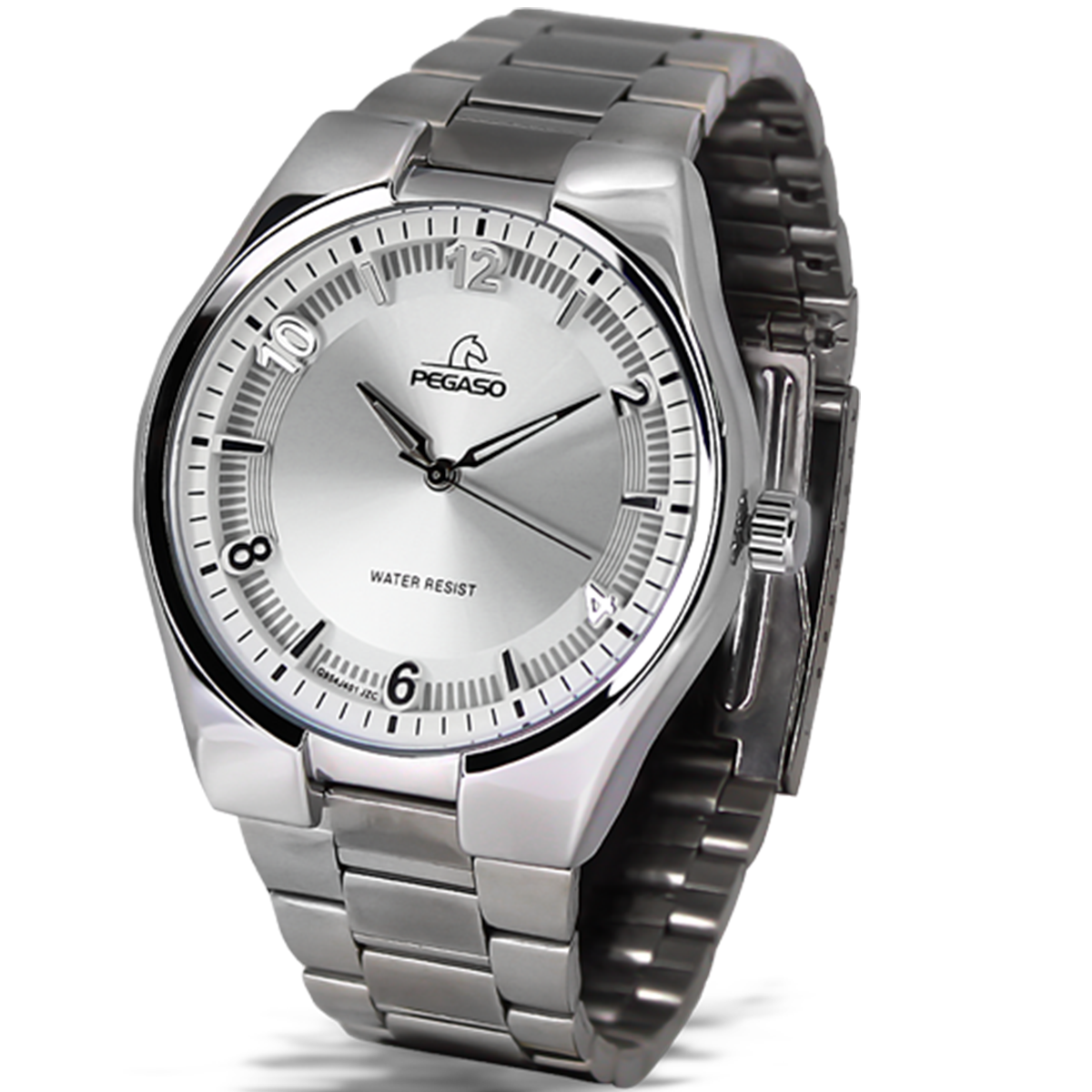 P6584S-RELOJ PEGASO METALICO PLATEADO-072201A