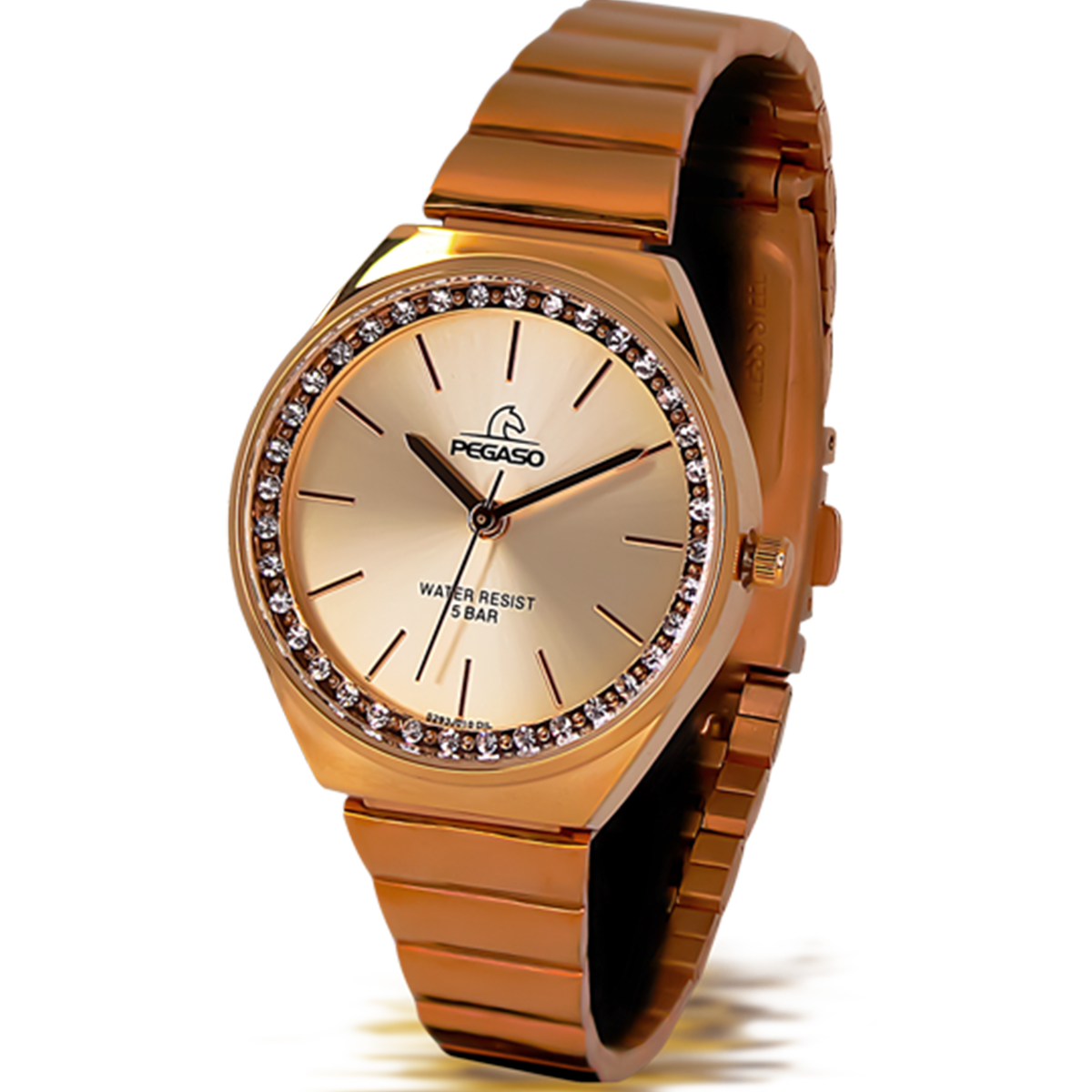 P6585RG-RELOJ PEGASO METALICO FASHION ORO ROSA-171701A