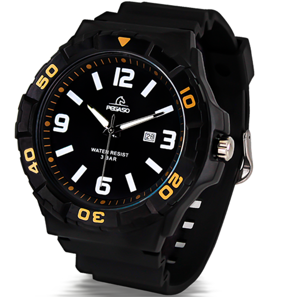 P993P-RELOJ PEGASO PLASTICO CON CALENDARIO-010101B