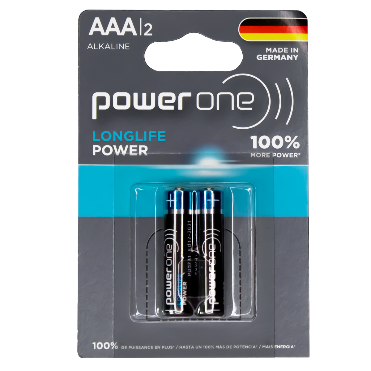 PO-4903-BATERIA POWER ONE AAA ALCALINA BL X 2