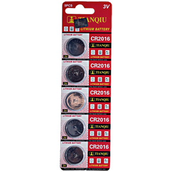 TCR-2016-BATERIA TIANQIU LITHIUM 3V BLISTER X 5