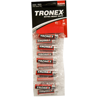TRAAAR03EHDBLK-BATERIA TRONEX AAA CARBON TIRA X 20