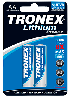 TRAAFR6LPB2-BATERIA LITHIUM AA TRONEX 1.5V BLX2