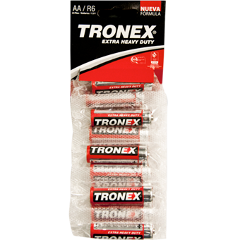 TRAAR6EHDR1-BATERIA TRONEX AA CARBON TIRA X 20