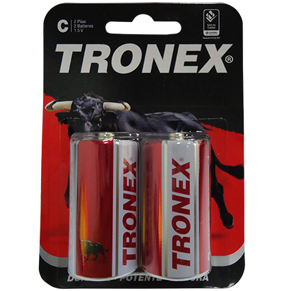 TRCR14RB2-BATERIA TRONEX TIPO C CARBON BLISTER X 2