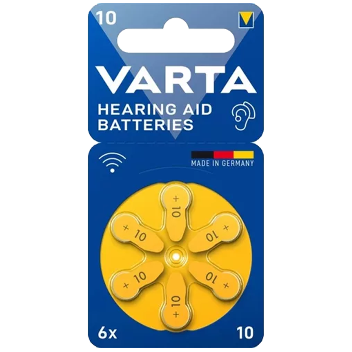 VPR70-C6-BATERIA VARTA AUDICION 1.45 V.  # 10  BLISTER X 6 UNIDADES