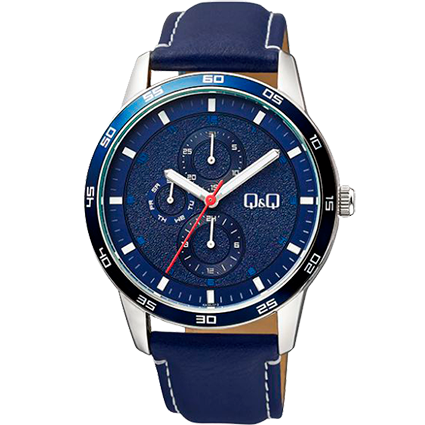 AA38J-RELOJ Q&Q P/C PLATEADO 3 AGUJAS HOMBRE-312Y