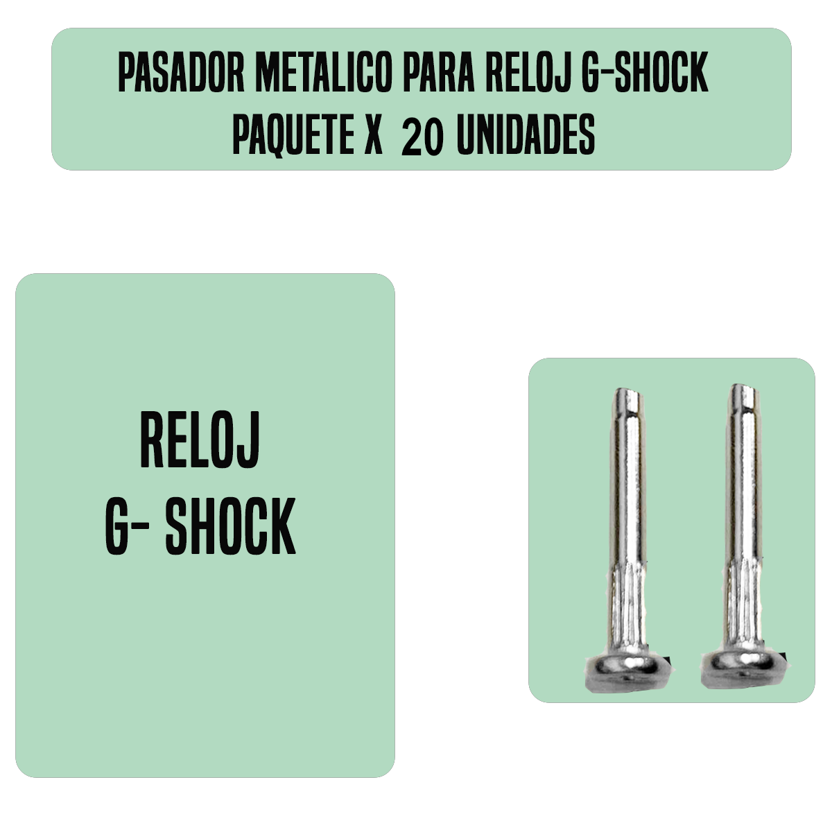 P1.8X4.0X14-B20-PASADOR PARA RELOJ G-SHOCK PAQUETE X 20 UNIDADES