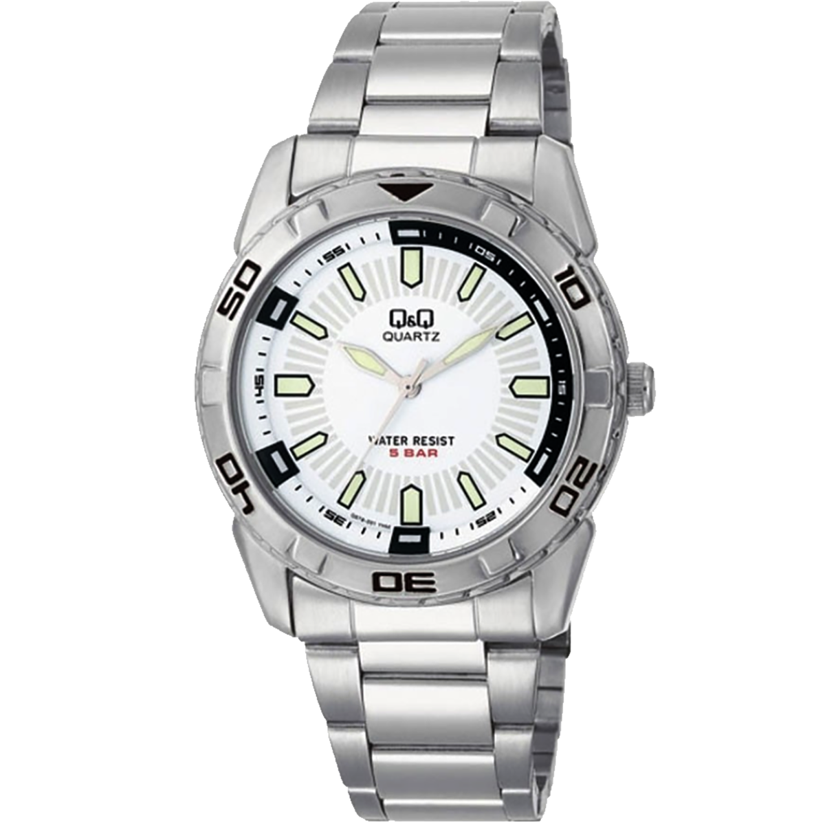 Q678J-RELOJ Q&Q P/M ACERO HOMBRE 5 BAR-201Y