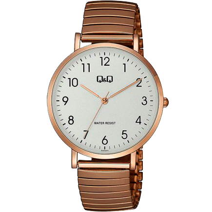 QA20J-RELOJ Q&Q P/M ACERO RESORTE ORO ROSA-044Y