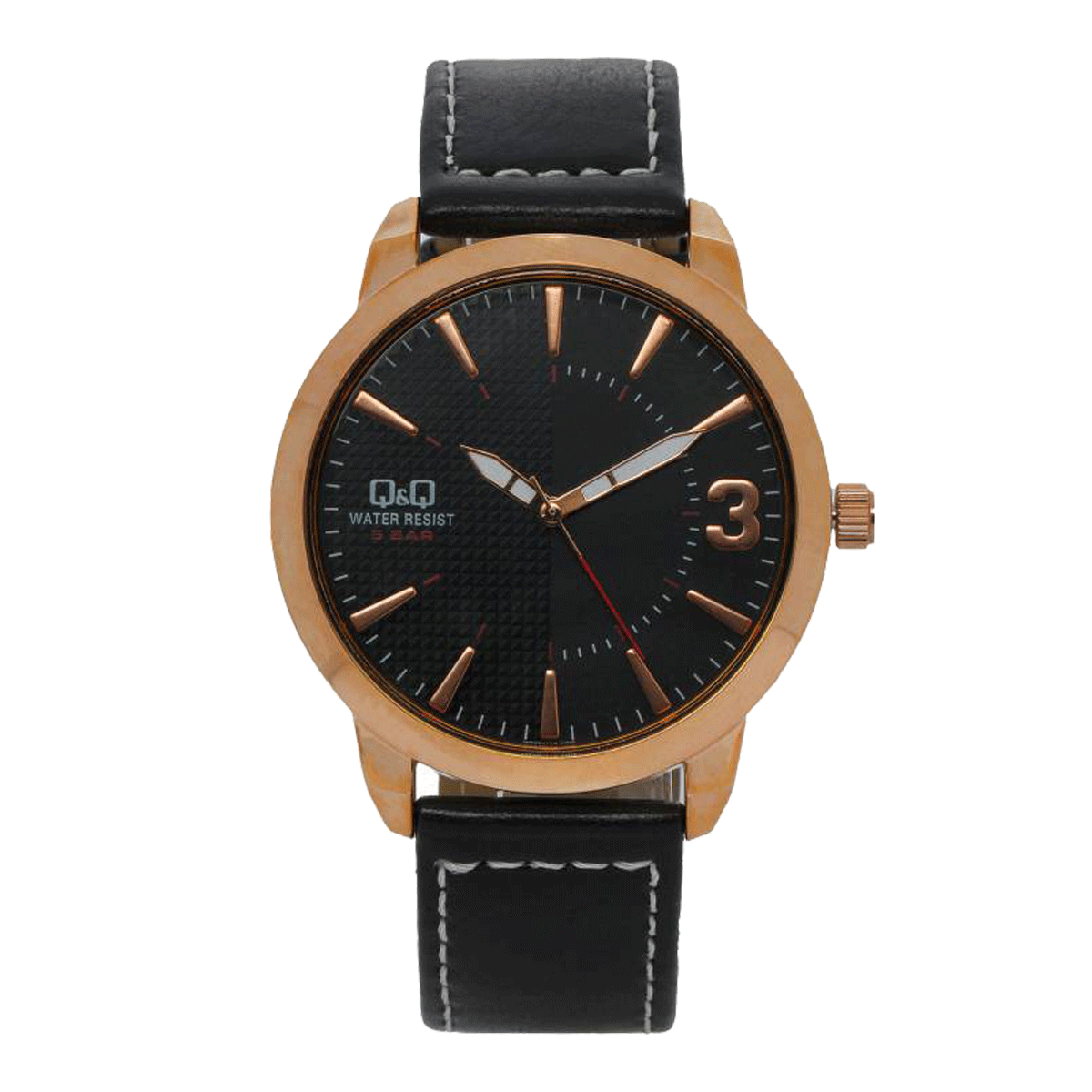 QA98J-RELOJ Q&Q P/C ORO ROSA 5 BAR-102Y