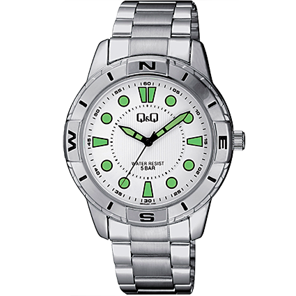 QB00J-RELOJ Q&Q P/M ACERO HOMBRE-201Y
