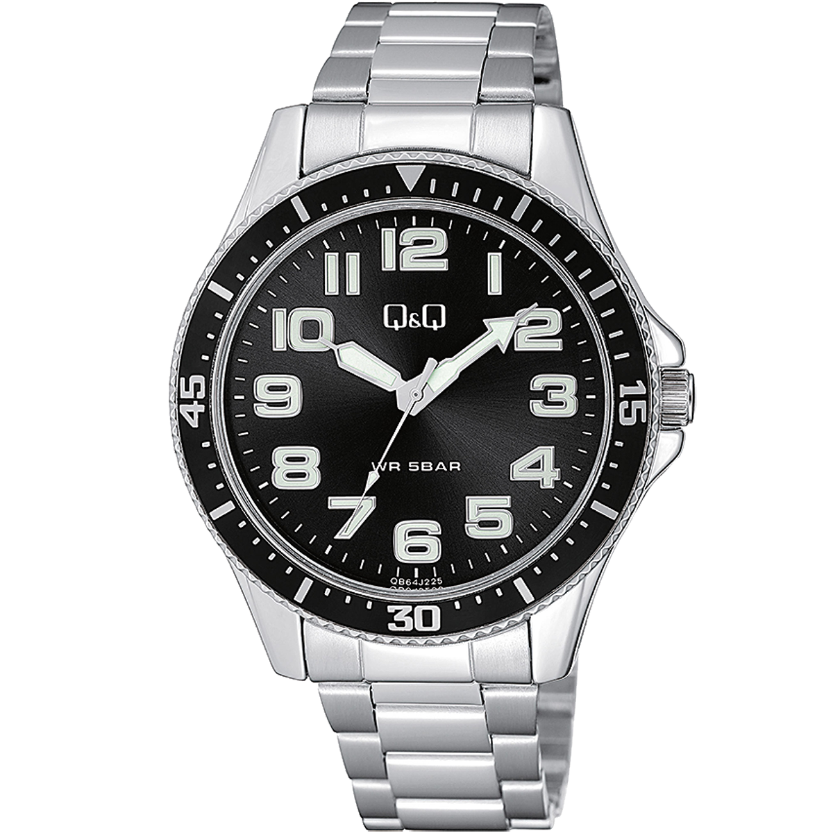 QB64J-RELOJ Q&Q P/M ACERO TIPO ESCAFANDRA-225Y