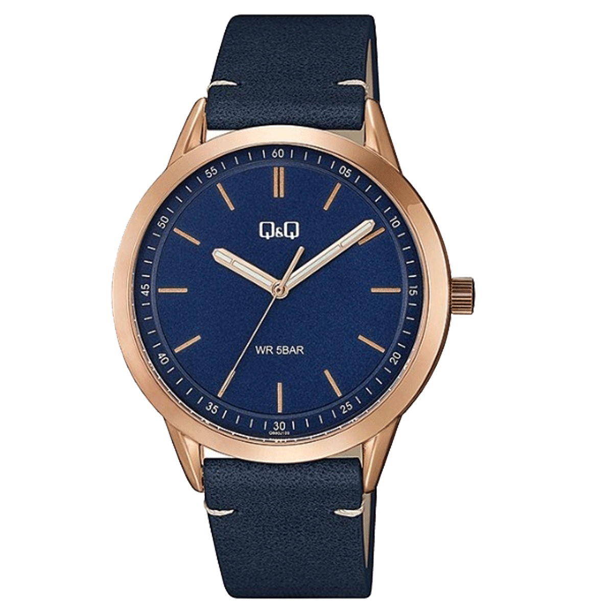 QB80J-RELOJ Q&Q P/C CAJA ORO ROSA HOMBRE-102Y