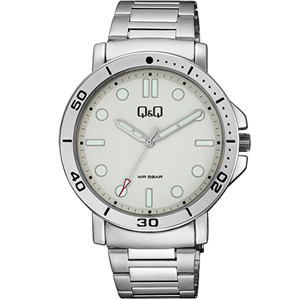 QB86J-RELOJ Q&Q P/M ACERO TIPO ESCAFANDRA-201Y