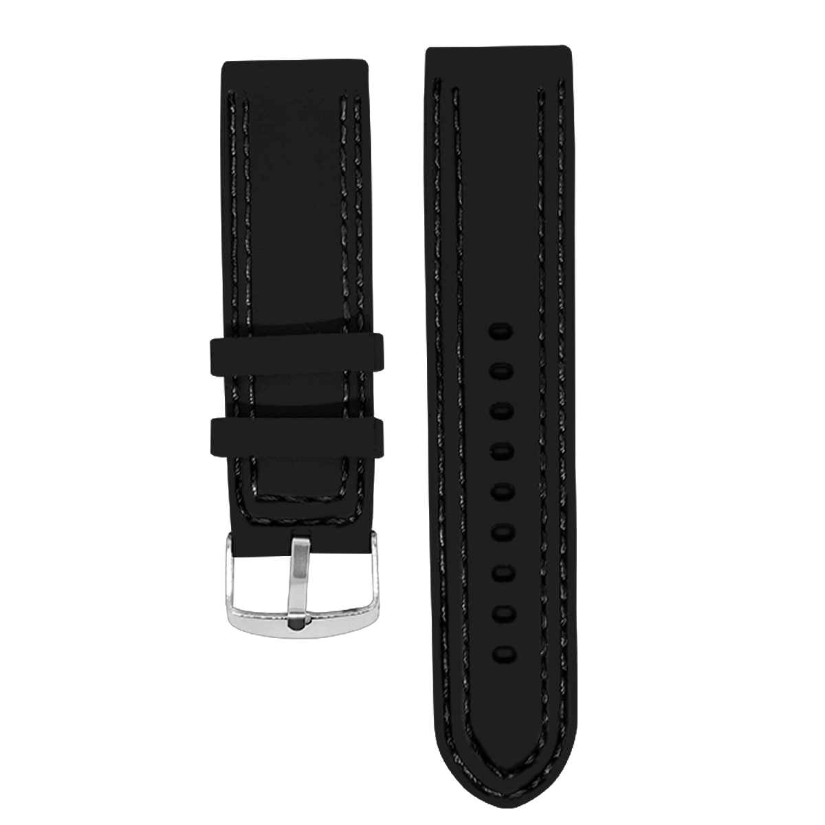 2027.24.101-PULSO SILICONA NEGRO 2 COST. H/NEGR#24