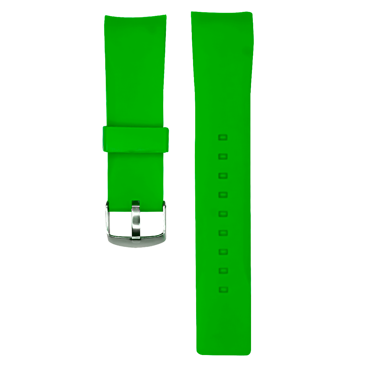2169.22.21-PULSO SILICONA MEDIA LUNA VERDE L. #22