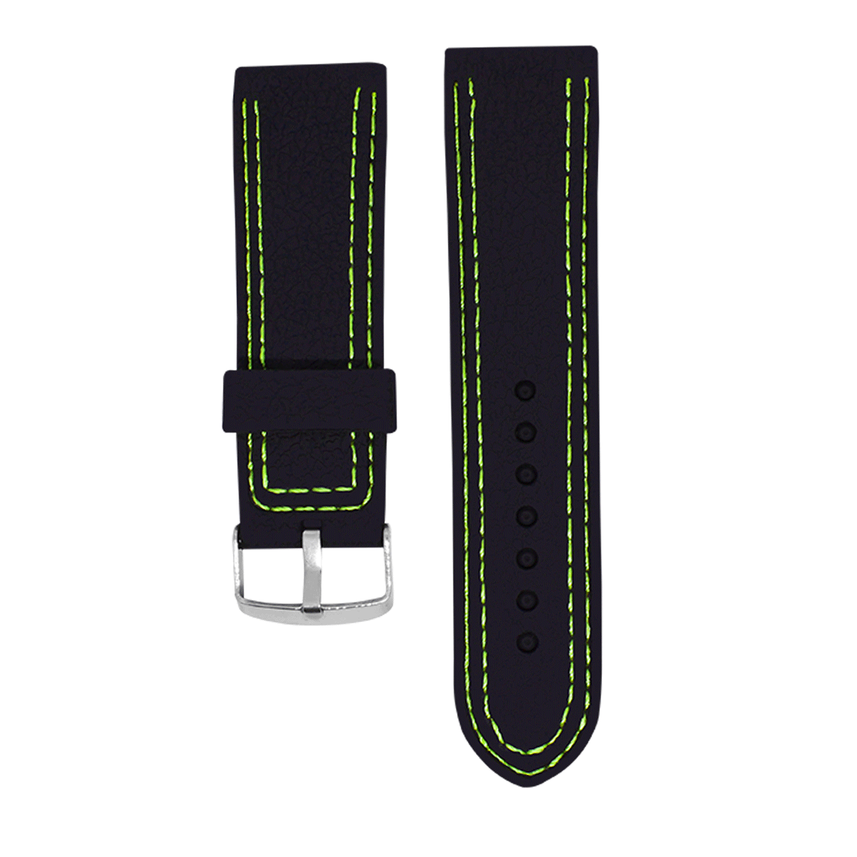 2265.26.121-PULSO SILICONA NEGRO 2 COST. H/VERD#26