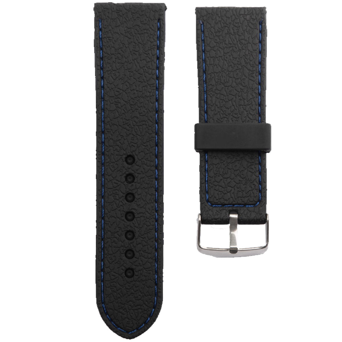 2265A.26.116-PULSO SILICONA NEGRO HILO AZUL #26