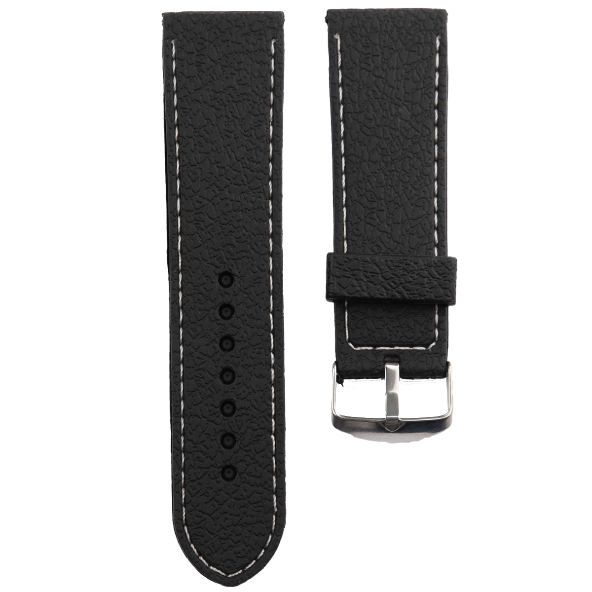 2265A.26.122-PULSO SILICONA NEGRO HILO BLANCO #26