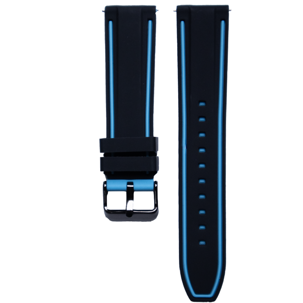 2345BK.20.0109-PULSO SILICONA ANTI-POLVO NEGRO AZUL CELESTE # 20