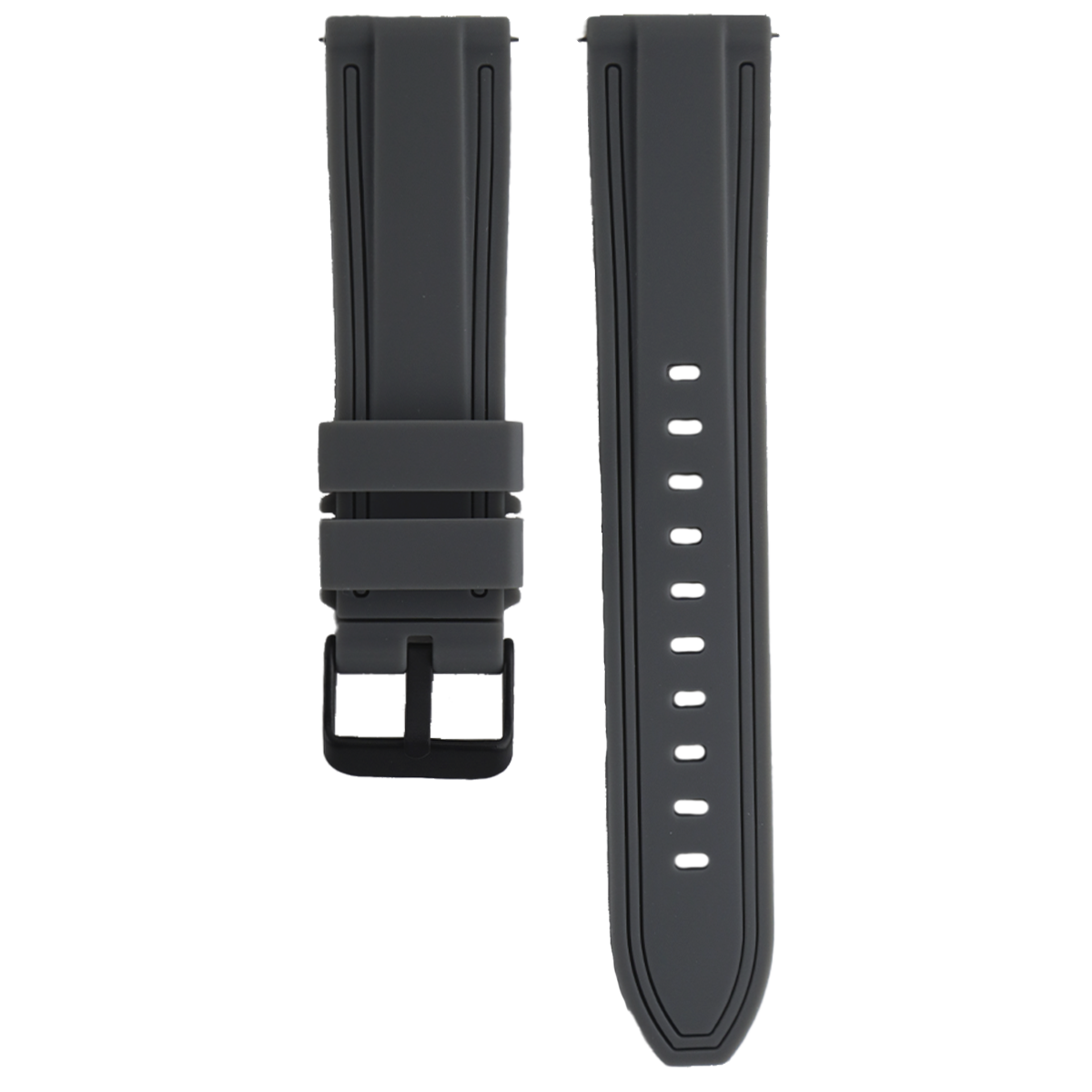 2345BK.20.7-PULSO SILICONA ANTI-POLVO GRIS OSCURO CON PASADOR  # 20